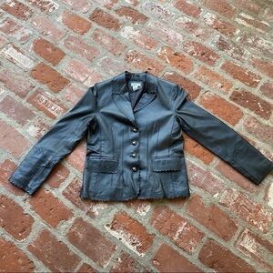 J’Envie Small black leather jacket Bikercore